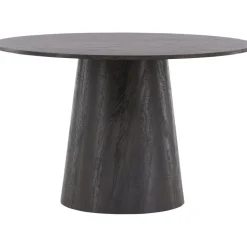 Matbord Lanzo Ø120 cm - Bord i mocca + Fläckborttagare för möbler