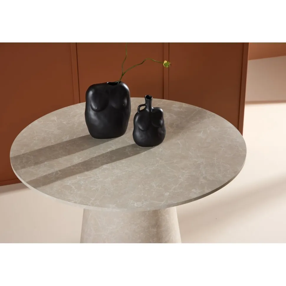 Matbord Lanzo Ø120 cm marmor beige