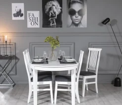 Matbord ovalt förlängningsbart 160/210 cm - Gåsö + Möbeltassar