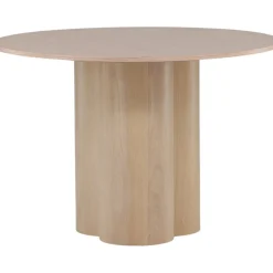 Matbord runt 110 cm Whitewash - Olivia