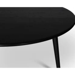 Matbord runt svartbetsad ek Ø130 cm - Omni + Möbeltassar