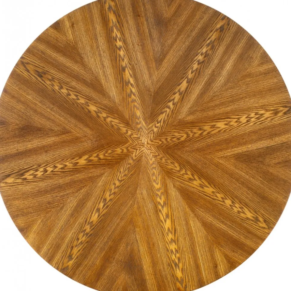 Matbord runt valnöt - svart 100 cm - Towson