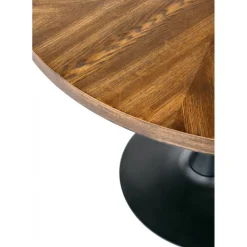Matbord runt valnöt - svart 100 cm - Towson