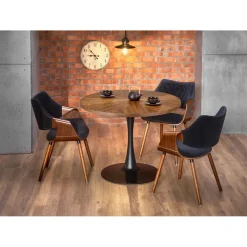 Matbord runt valnöt - svart 100 cm - Towson + Fläckborttagare för möbler