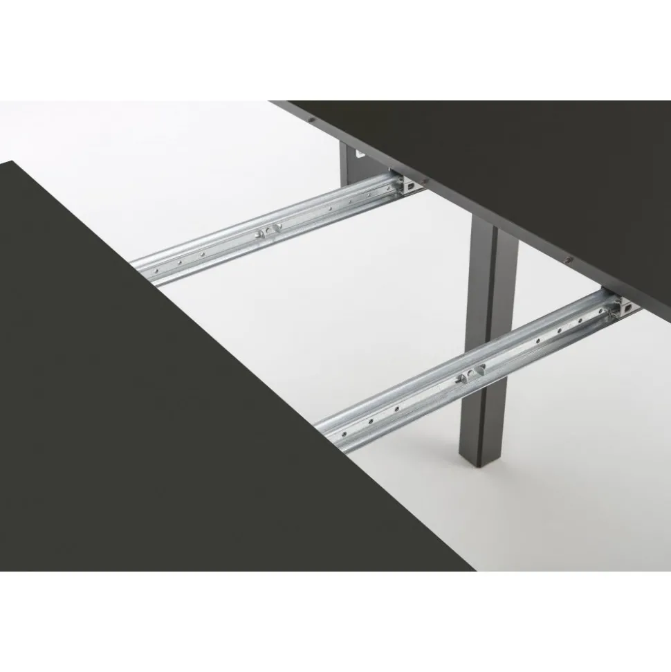 Matbord svart förlängningsbart 102-142 cm