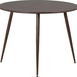 Matbord valnöt Ø100 cm - Plaza + Fläckborttagare för möbler