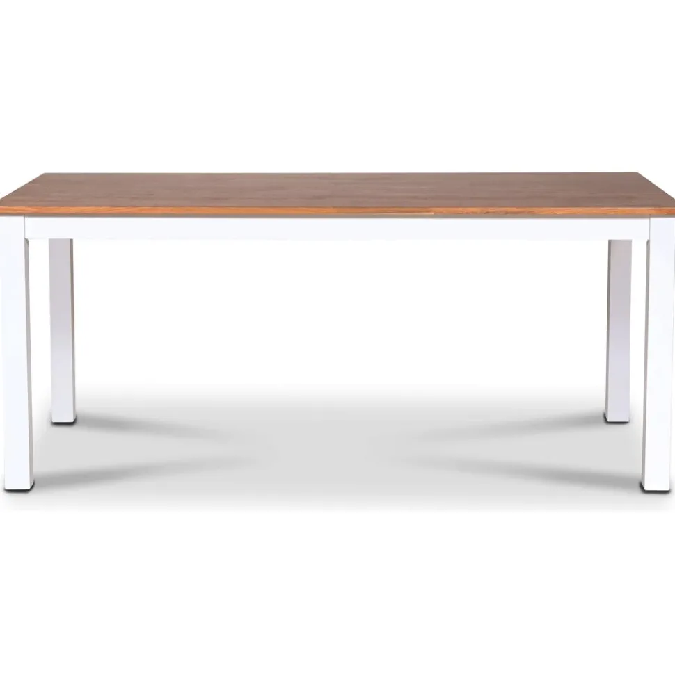 Matbord 180x90 cm - vit / oljad ek