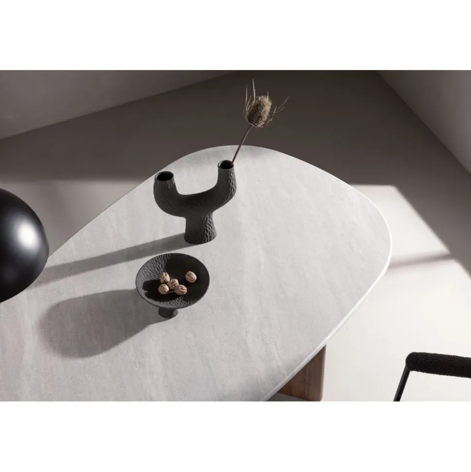 Matbord 180x90 cm Brunt / ljusgrå Grönvik + Möbeltassar