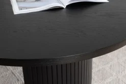 Matbord 200x90 cm svartbetsat - Bianca