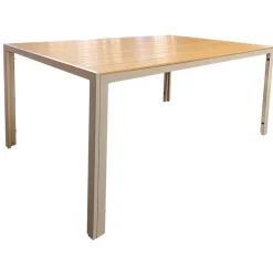 Matbord 150x90cm - Beige / ek aintwood - Las Vegas + Rengöringsmedel för utemöbler