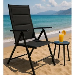 Matgrupp: 6 stolar och matbord 205 x 90 cm svart/grå - Las Vegas/Asta