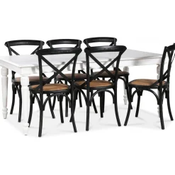 Matgrupp; Bord 180x90 cm med 6 st Gaston matstolar