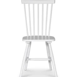 Matgrupp: Dalarös runt matbord vit / oljad ek inklusive 4 st Karl pinnstolar + 4.00 x Stolsdyna