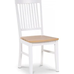 Matgrupp: Läckö matbord, runt - vit / oljad ek + 4 st Selma stol - vit / oljad ek + 4.00 x Stolsdyna