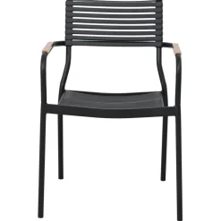 Matgrupp med 4 stolar och matbord Ø122 cm beige/svart - Merca/Pino