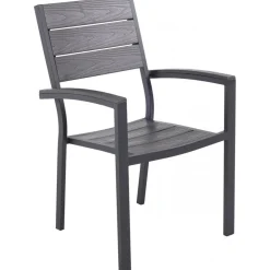 Matgrupp med 4 stolar och matbord 150 x 90 cm svart/grå - Las Vegas