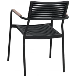 Matgrupp med 6 stolar och matbord 180 x 100 cm svart/natur - Menton/Pino