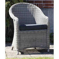 Matgrupp Mercury: Oxford bord inklusive 6 st Mercury fåtöljer i konstrotting + Fläckborttagare för möbler