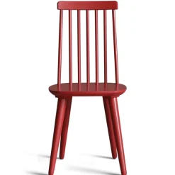 Matgrupp: Runt bord i Ek / Vit med 4 st röda Pinnstolar + 3.00 x Möbeltassar