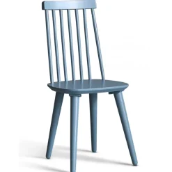 Matgrupp: Runt bord i Ek / Vit med 4 st duvblåa Pinnstolar