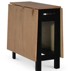 Matgrupp; Slagbord med 4 st pinnstolar - Svart / Ek - Fårö