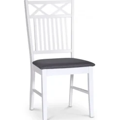 Matgrupp slagbord med fyra stolar vit / Grå - Fårö + 3.00 x Möbeltassar