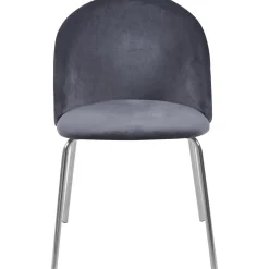 Matgrupp Sumner Ø80 cm ek/vit med 2 st Plaza stolar i grå sammet