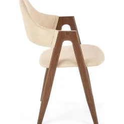 Matstol Beige / Valnöt - Kamilla
