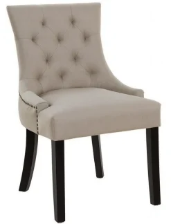 Matstol beige med bruna ben - Tuva + Textilrengöring för möbler