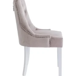 Matstol i beige sammet - Tuva