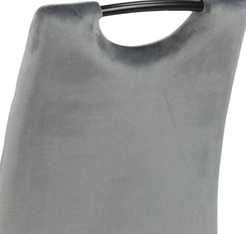 Matstol i grå sammet