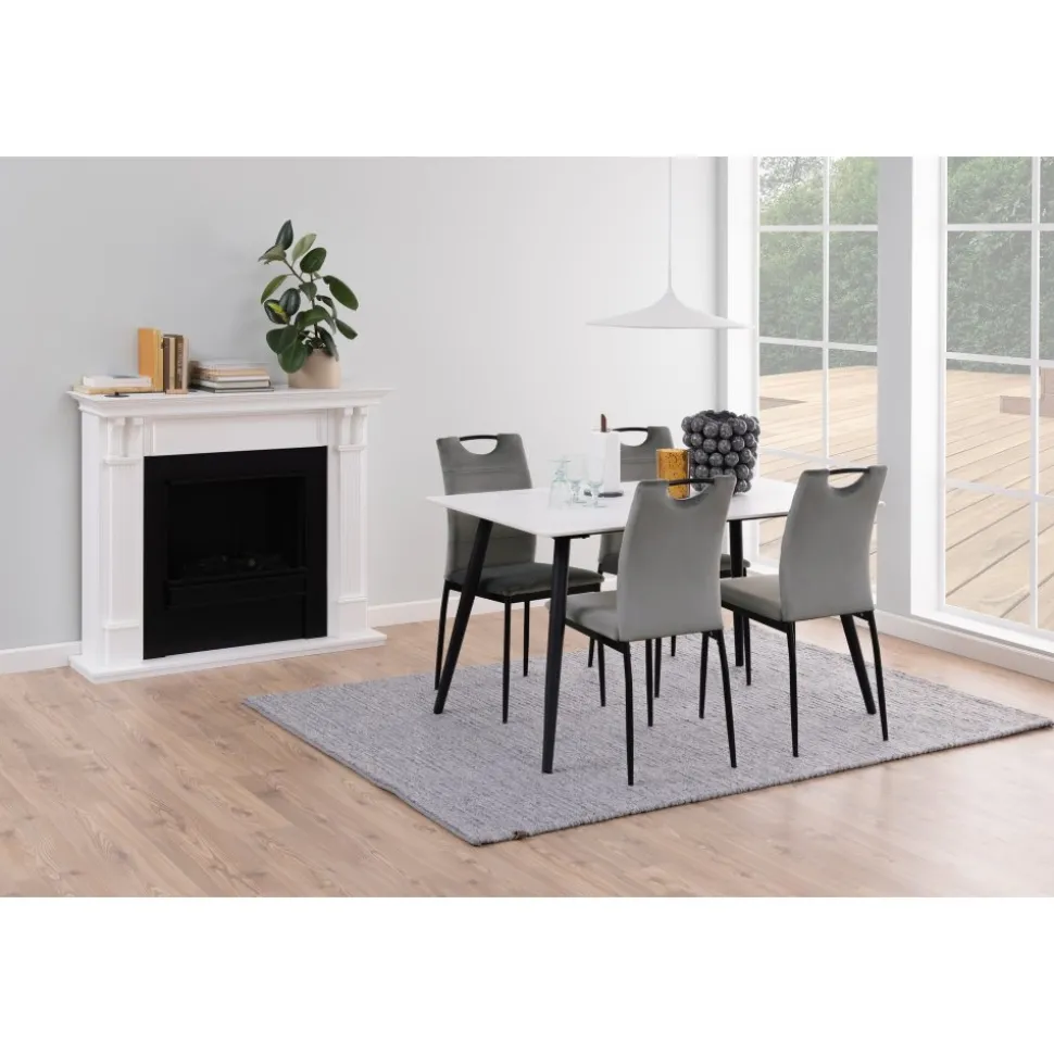 Matstol i grå sammet