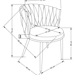 Matstol ljusbeige sammet