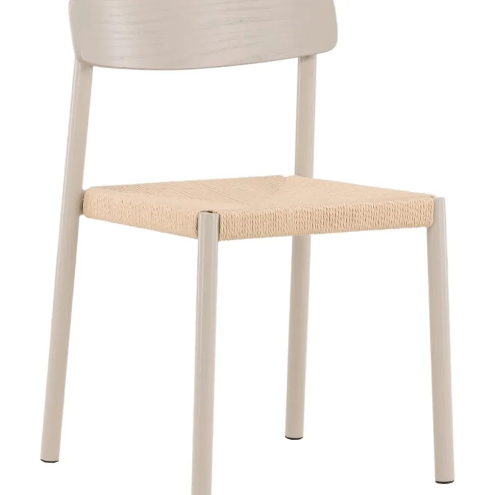 Matstol med rottingsits - Greige