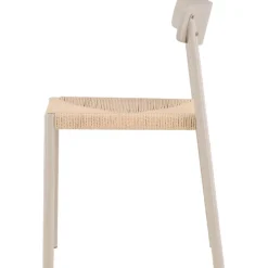 Matstol med rottingsits - Greige