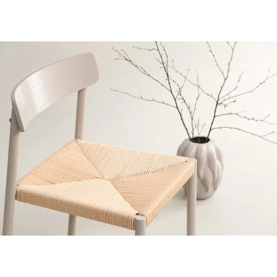 Matstol med rottingsits - Greige