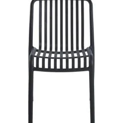 Matstol Noa i svart - Stapelbar + Rengöringsmedel för utemöbler