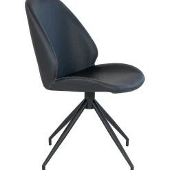 Matstol roterbar svart PU