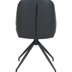 Matstol roterbar svart PU