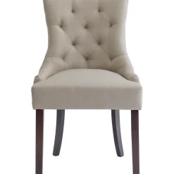 Matstol Tuva - Beige med bruna ben