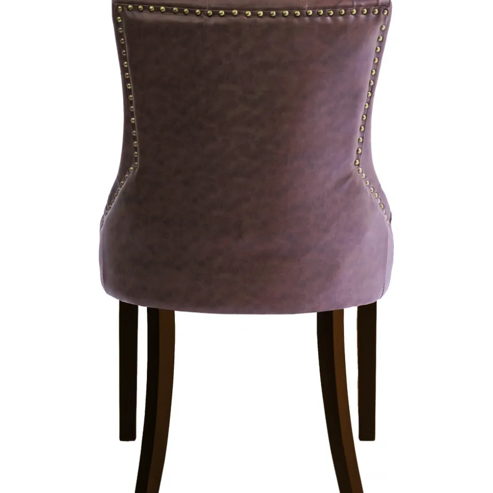 Matstol Tuva brun med mörkbruna ben + Möbeltassar