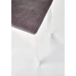 Matstol vitt trä med grå sits