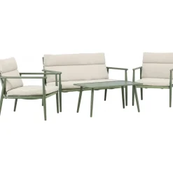Mazzaro soffgrupp - Grön/Beige + Textilskydd för utemöbler