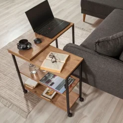 Melin sidobord 70 x 76 cm - Furu/svart