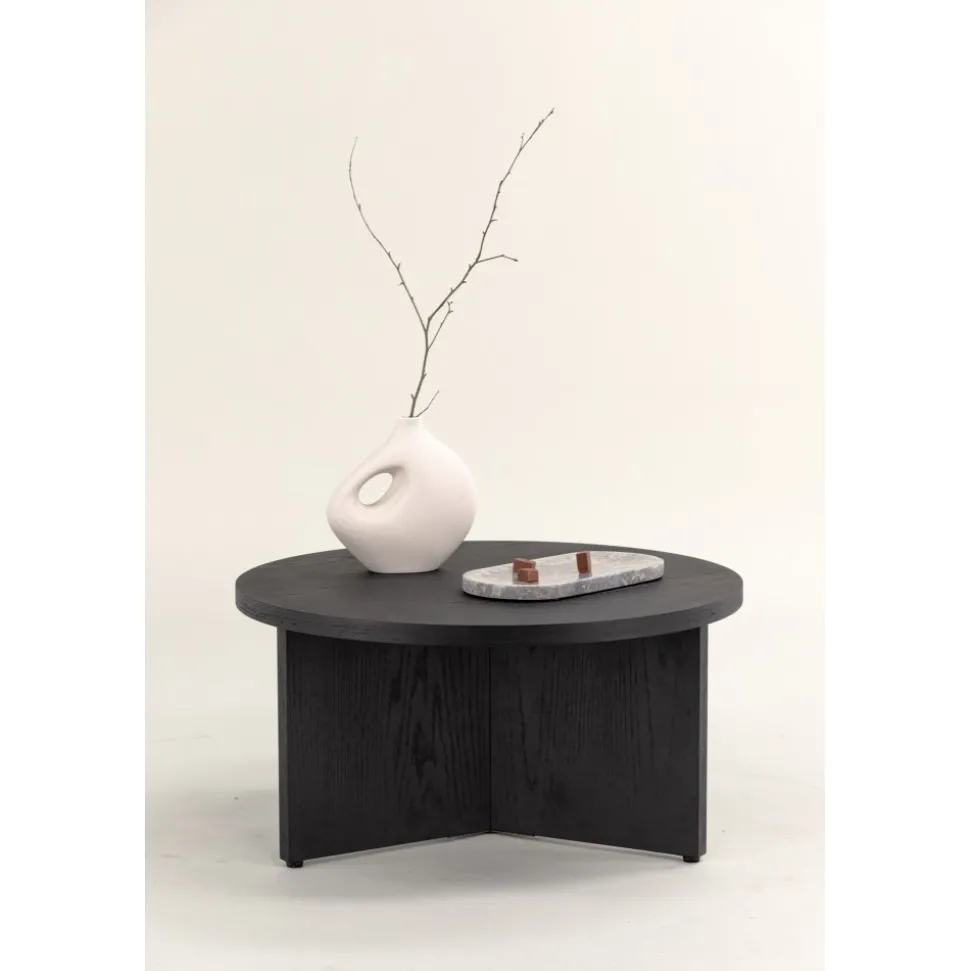 Melker soffbord Ø85 cm- Svart