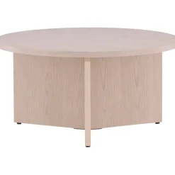 Melker soffbord Ø65 cm- Whitewash