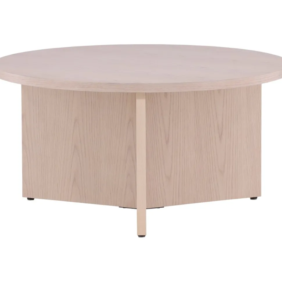 Melker soffbord Ø65 cm- Whitewash