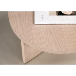 Melker soffbord Ø85 cm- Whitewash