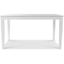 Mellby matgrupp 140 cm bord med 4 st svarta Karl pinnstolar - Vit / Svart + 4.00 x Stolsdyna