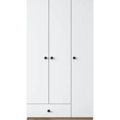 Mendy garderob 90 cm - Valnöt/vit